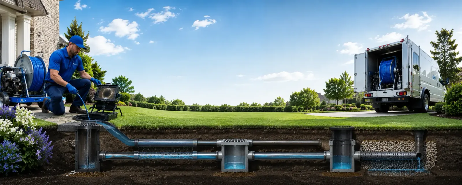 Outdoor drain cleaning information for West Stewartstown, NH